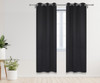 52 X 84 Inch Blackout Polyester Curtains with Grommets Black - 2 Panels