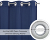 52 X 84 Inch Blackout Polyester Curtains with Grommets Navy Blue - Grommets