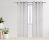 52 X 95 Inch Blackout Polyester Curtains with Grommets Grayish White - 2 Panels