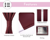  42 X 63 Inch Blackout Polyester Curtains with Rod Pocket Burgundy - Features