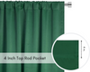 42 X 63 Inch Blackout Polyester Curtains with Rod Pocket Hunter Green - Rod Pockets