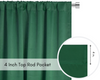 42 X 84 Inch Blackout Polyester Curtains with Rod Pocket Hunter Green - Rod Pockets