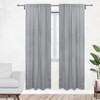 52 X 95 Inch Blackout Polyester Curtains with Rod Pocket Gray - 2 Panels