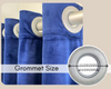 52 X 108 Inch Velvet Curtains with Grommets Navy Blue - Grommet Size