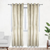 52 X 96 Inch Velvet Curtains with Grommets Beige - 2 Panels 52 X 96 Inch Velvet Curtains with Grommets Beige - 2 Panels
