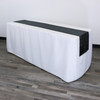 14 x 108 Inch Velvet Table Runner Black on rectangular table