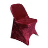 Velvet Spandex Folding Chair Cover Burgundy
