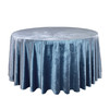 120 Inch Round Royal Velvet Tablecloth Dusty Blue