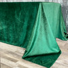 90 x 132 Inch Rectangular Royal Velvet Tablecloth Emerald Green Corner