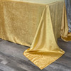 90 x 132 Inch Rectangular Royal Velvet Tablecloth Gold Corner