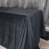 90 x 132 Inch Rectangular Royal Velvet Tablecloth Black Side Drop