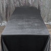 90 x 132 Inch Rectangular Royal Velvet Tablecloth Black Top