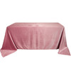 90 x 132 Inch Rectangular Royal Velvet Tablecloth Dusty Rose Front View