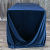 90 x 156 Inch Rectangular Royal Velvet Tablecloth Navy Blue Side View