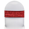 10 Pack Velvet Spandex Chair Bands Red