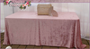 90 x 132 Inch Rectangular Crushed Velvet Tablecloth Dusty Rose