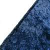 120 Inch Round Crushed Velvet Tablecloth Navy Blue Hem
