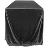 90 x 156 Inch Rectangular Crushed Velvet Tablecloth Black Side