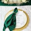 10 Pack 20 Inch Crushed Velvet Cloth Napkins Emerald Green lifestyle