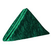 10 Pack 20 Inch Crushed Velvet Cloth Napkins Emerald Green