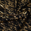 Stretch Spandex 8 ft Rectangular Black Table Cover With Gold Marbling Zoom