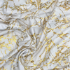 30 inch Highboy Cocktail Round Stretch Spandex Table Cover White With Gold Marbling zoom