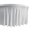 Stretch Spandex 5 ft Round Wavy Draping Table Cover White