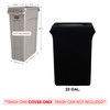 23 Gallon Spandex Slim Jim Narrow Trash Can Cover Black measurements