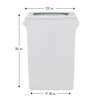 23 Gallon Spandex Slim Jim Narrow Trash Can Cover White Dimensions