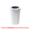 7 Gallon Spandex Office Trash Can Cover White side