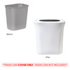 7 Gallon Spandex Office Trash Can Cover White before and after