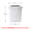 7 Gallon Spandex Office Trash Can Cover White dimensions