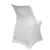 Stretch Spandex Lifetime Folding Chair Cover White back