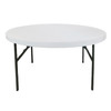 Stretch Spandex 5 ft Round Table Topper/Cap White