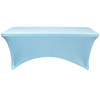 Stretch Spandex 6 ft Rectangular Table Cover Light Blue front