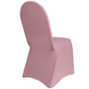 Stretch Spandex Banquet Chair Cover Dusty Rose side