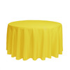 120 Inch Round Polyester Tablecloth Canary Yellow