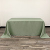 90 x 156 Inch Rectangular Polyester Tablecloth Sage Front 