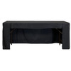 6 ft x 18 inches Fitted Polyester Rectangular Tablecloth Open Back Black