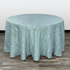 120 Inch Round Crinkle Taffeta Tablecloth Dusty Blue