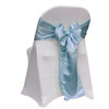 dusty blue satin chair sashes for folding chairs