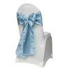 dusty blue satin chair sashes for banquet chairs