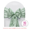 10 Pack Satin Sashes Sage