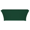 Stretch Spandex 6 ft x 18 Inches Classroom Rectangular Table Cover Hunter Green