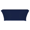 Stretch Spandex 6 ft x 18 Inches Classroom Rectangular Table Cover Navy Blue