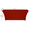 Stretch Spandex 6 ft x 18 Inches Classroom Rectangular Table Cover Red measurements