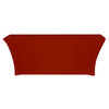 Stretch Spandex 6 ft x 18 Inches Classroom Rectangular Table Cover Red