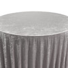 120 Inch Round Crushed Velvet Tablecloth Dark Silver Top