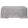 90 x 156 Inch Rectangular Crushed Velvet Tablecloth Dark Silver front