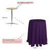 120 Inch Round Polyester Tablecloth Eggplant 30 inch cocktail table 
